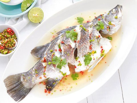 Barramundi with Lime and Chilli as pictured in Laap Thai's printed menu
