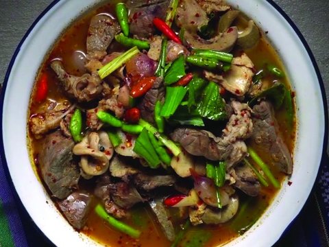 Bitter Taste Soup as pictured in Laap Thai's printed menu