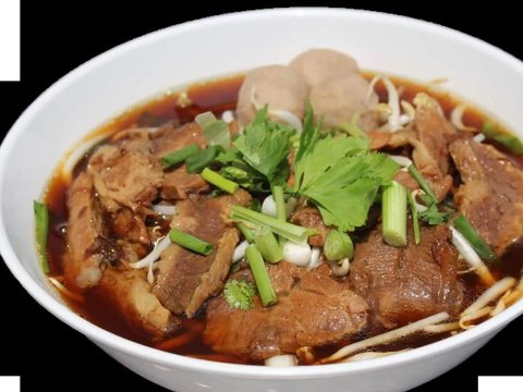 Braised Beef Noodles as pictured in Laap Thai's printed menu