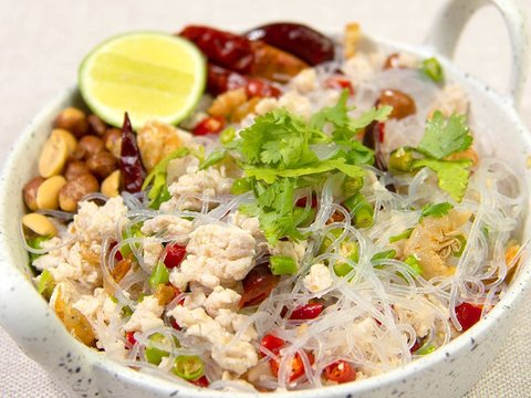 Glass Noodle Salad Pork/Seafood as pictured in Laap Thai's printed menu