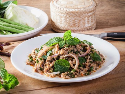 Laab Pork/Chicken/Beef as pictured in Laap Thai's printed menu