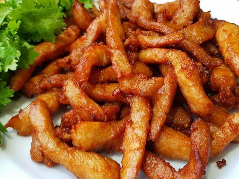 Pork Deep Fried as pictured in Laap Thai's printed menu