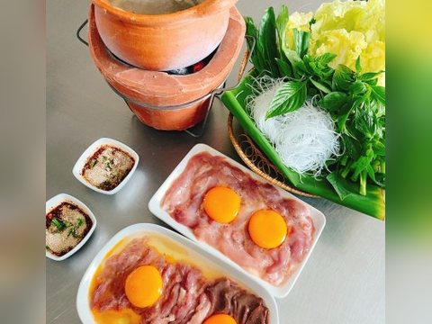 Pork Hot Pot as pictured in Laap Thai's printed menu