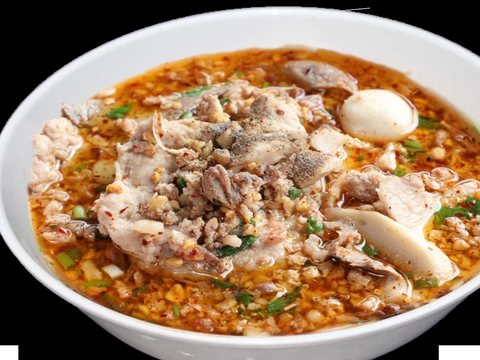 Pork Tom Yum Noodles as pictured in Laap Thai's printed menu