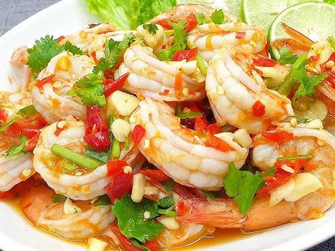 Prawn Salad as pictured in Laap Thai's printed menu