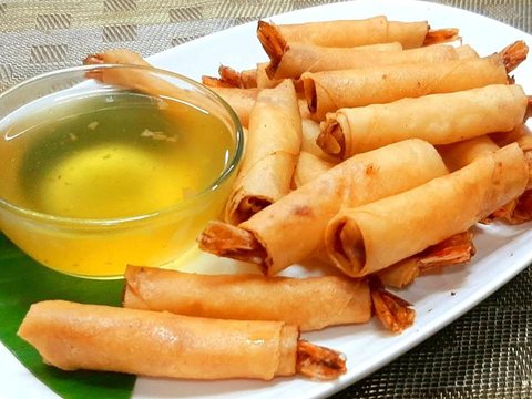Prawn Spring Rolls as pictured in Laap Thai's printed menu