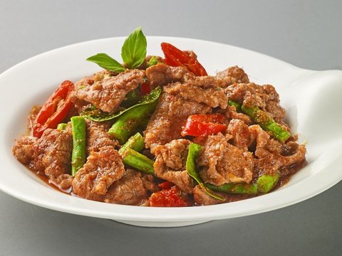 Prik Khing Stir-Fried as pictured in Laap Thai's printed menu