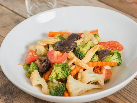 Stir-Fried Mixed Vegetables as pictured in Laap Thai's printed menu